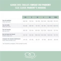 Sweat Du Parent Pour Porté Bébé Gris Chiné (taille S) -Djeco Magasin 5Blove radius5D guide des tailles sweat du parent 1