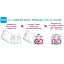 MAM Sucette Comfort Bleu (2-6 Mois) -Djeco Magasin 5Bmam5D utilisation etui de transport sterilise