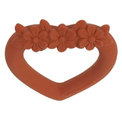A Little Lovely Company Anneau De Dentition En Caoutchouc Coeur Terracotta 2 A Little Lovely Company Anneau De Dentition En Caoutchouc Coeur Terracotta – Image 2