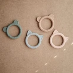 Mushie Anneau De Dentition En Silicone Bear Dried Thyme -Djeco Magasin anneau de dentition en silicone bear dried thyme 5