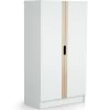 Armoire 2 Portes En Bois De Hêtre Verni Carrousel Blanc