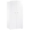 Armoire 2 Portes New Basic Boutons Boule Blanc