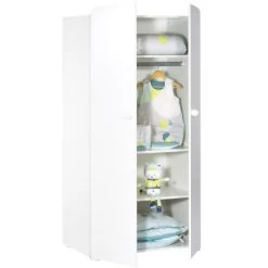 Armoire 2 Portes New Basic Boutons Boule Blanc 7 Armoire 2 Portes New Basic Boutons Boule Blanc -Djeco Magasin armoire 2 portes new basic boutons boule blanc 3