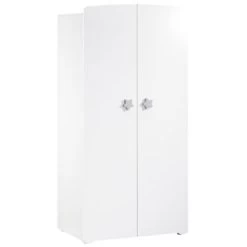 Armoire 2 Portes New Basic Boutons étoile Gris