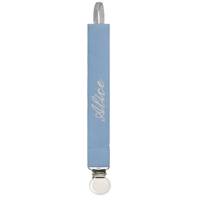 Attache Sucette Bleue (personnalisable) 1 Attache Sucette Bleue (personnalisable)