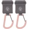 LÄSSIG Attaches Poussette Pour Sac à Langer Avec Mousqueton Casual Gris