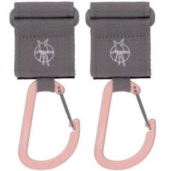 LÄSSIG Attaches Poussette Pour Sac à Langer Avec Mousqueton Casual Gris