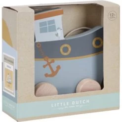 Little Dutch Bateau à Tirer Sailors Bay -Djeco Magasin bateau a tirer sailors bay 4