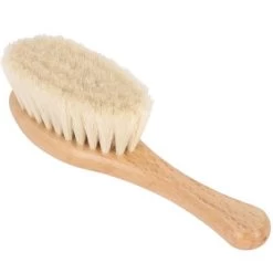 Brosse à Cheveux Bébé De Relaxation En Bois Et Poils De Chèvre Doux