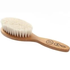 Brosse à Cheveux Bébé En Hêtre Rouge Et Soie De Chèvre