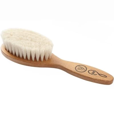 Brosse à Cheveux Bébé En Hêtre Rouge Et Soie De Chèvre 1 Brosse à Cheveux Bébé En Hêtre Rouge Et Soie De Chèvre