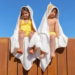 Cape De Bain Caramel (95 X 95 Cm) -Djeco Magasin cape de bain caramel 95 x 95 cm 3