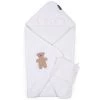 Childhome Cape De Bain + Gant En Mousseline Teddy Beige (80 X 80 Cm)