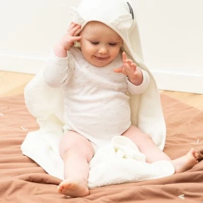 Childhome Cape De Bain + Gant En Mousseline Teddy Beige (80 X 80 Cm) 6 Childhome Cape De Bain + Gant En Mousseline Teddy Beige (80 X 80 Cm) – Image 6