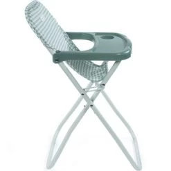 Pasito A Pasito Chaise Haute Pour Poupée Tom Vichy Vert -Djeco Magasin chaise haute pour poupee tom vichy vert 3