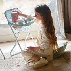 Pasito A Pasito Chaise Haute Pour Poupée Tom Vichy Vert -Djeco Magasin chaise haute pour poupee tom vichy vert 6