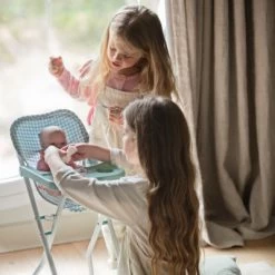 Pasito A Pasito Chaise Haute Pour Poupée Tom Vichy Vert -Djeco Magasin chaise haute pour poupee tom vichy vert 7