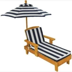 KidKraft Chaise Longue Rayée Avec Parasol