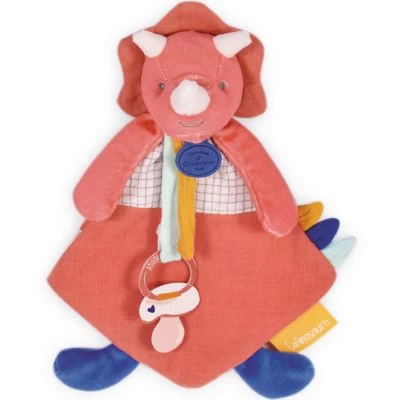Coffret Doudou Attache Sucette Dinosaure Lou Terracotta Calinosaures 2 Coffret Doudou Attache Sucette Dinosaure Lou Terracotta Calinosaures – Image 2