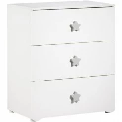 Commode à Langer New Basic Boutons étoile Gris -Djeco Magasin commode a langer new basic boutons etoile gris 3