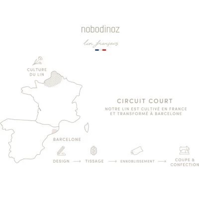 Coussin Feuille Lin Français Noisette 7 Coussin Feuille Lin Français Noisette – Image 7