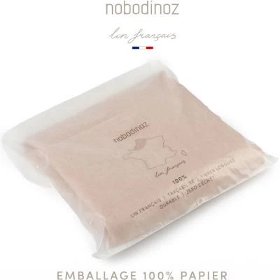 Coussin Feuille Lin Français Noisette 8 Coussin Feuille Lin Français Noisette – Image 8