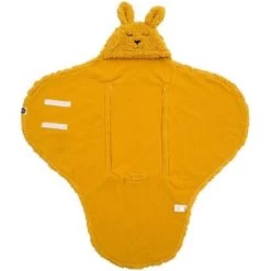 Jollein Couverture Nomade Bunny Moutarde (100 X 105 Cm) -Djeco Magasin couverture nomade bunny moutarde 100 x 105 cm 3