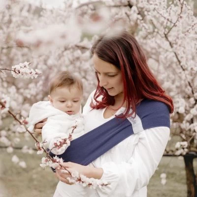 Echarpe De Portage D'appoint Hop'la Marine (taille L 42/44) 3 Echarpe De Portage D'appoint Hop'la Marine (taille L 42/44) – Image 3