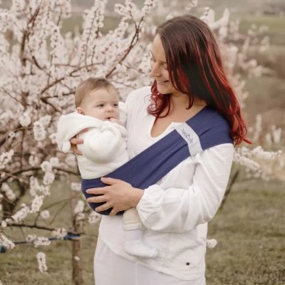 Echarpe De Portage D'appoint Hop'la Marine (taille M 38/40) 2 Echarpe De Portage D'appoint Hop'la Marine (taille M 38/40) – Image 2