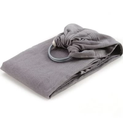 Echarpe De Portage Sling Sans Noeud Tissé En Coton Bio Gris Vintage 2 Echarpe De Portage Sling Sans Noeud Tissé En Coton Bio Gris Vintage – Image 2