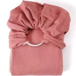Echarpe De Portage Sling Sans Noeud Tissé En Coton Bio Terracotta