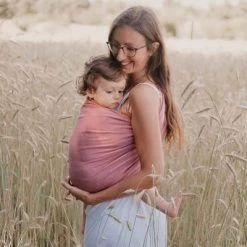 Echarpe De Portage Sling Sans Noeud Tissé En Coton Bio Terracotta -Djeco Magasin echarpe de portage sling sans noeud tisse en coton bio terracotta 4