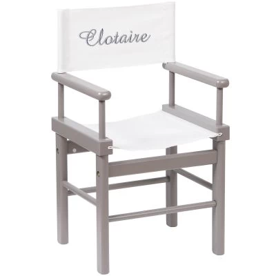 Moulin Roty Fauteuil Metteur En Scène Gris Personnalisable 2 Moulin Roty Fauteuil Metteur En Scène Gris Personnalisable – Image 2