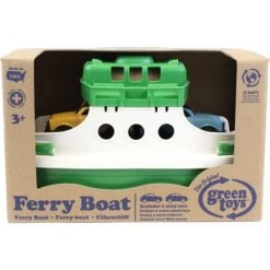Green Toys Ferry Vert Et 2 Petites Voitures -Djeco Magasin ferry vert et 2 petites voitures 3