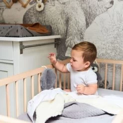 Jollein Housse De Matelas à Langer Spot Storm Grey Gris (50 X 70 Cm) -Djeco Magasin housse de matelas a langer spot storm grey gris 50 x 70 cm 5
