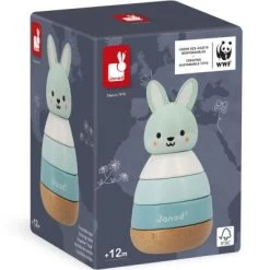 Janod Jeu à Empiler En Bois Lapin WWF 13 Janod Jeu à Empiler En Bois Lapin WWF -Djeco Magasin jeu a empiler en bois lapin wwf 7