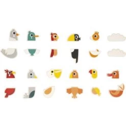 Janod Jeu Magnétique Mix And Match Oiseaux (24 Pièces) -Djeco Magasin jeu magnetique mix and match oiseaux 24 pieces 3