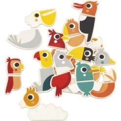 Janod Jeu Magnétique Mix And Match Oiseaux (24 Pièces) -Djeco Magasin jeu magnetique mix and match oiseaux 24 pieces 4