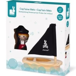 Janod Jouet De Bain Cap'taine Melo Et Son Navire -Djeco Magasin jouet de bain cap taine melo et son navire 4