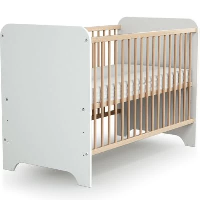 Lit à Barreaux En Bois De Hêtre Verni Carrousel Blanc (60 X 120 Cm) 2 Lit à Barreaux En Bois De Hêtre Verni Carrousel Blanc (60 X 120 Cm) – Image 2