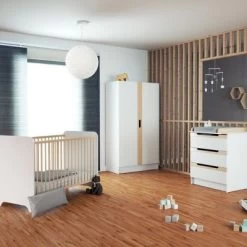 Lit à Barreaux En Bois De Hêtre Verni Carrousel Blanc (60 X 120 Cm) 6 Lit à Barreaux En Bois De Hêtre Verni Carrousel Blanc (60 X 120 Cm) -Djeco Magasin lit a barreaux en bois de hetre verni carrousel blanc 60 x 120 cm 3