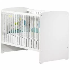Lit Bébé Têtes Panneaux New Basic Blanc (60 X 120 Cm)