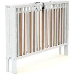 Lit Pliable En Bois De Hêtre Essentiel Plus Blanc (60 X 120 Cm) -Djeco Magasin lit pliable en bois de hetre essentiel plus blanc 60 x 120 cm 5