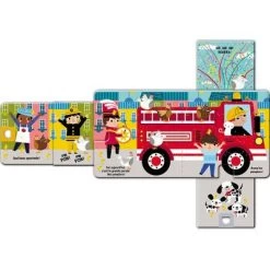 Livre Cache-cache Au Feu, Les Pompiers -Djeco Magasin livre cache cache au feu les pompiers 3