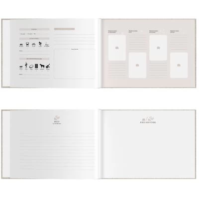 Livre Souvenirs D'école En Lin (8 Périodes Scolaires) 3 Livre Souvenirs D'école En Lin (8 Périodes Scolaires) – Image 3