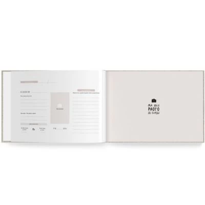 Livre Souvenirs D'école En Lin (8 Périodes Scolaires) 5 Livre Souvenirs D'école En Lin (8 Périodes Scolaires) – Image 5