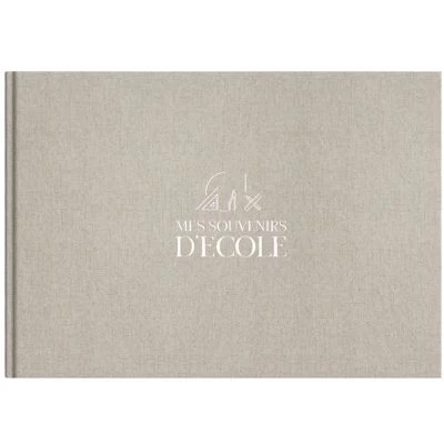 Livre Souvenirs D'école En Lin (8 Périodes Scolaires) 1 Livre Souvenirs D'école En Lin (8 Périodes Scolaires)