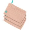 LÄSSIG Lot De 3 Gants De Toilette En Mousseline Rose Pâle