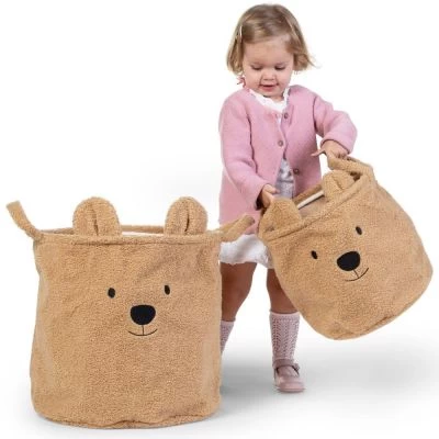 Childhome Lot De 3 Paniers Teddy Beige 3 Childhome Lot De 3 Paniers Teddy Beige – Image 3