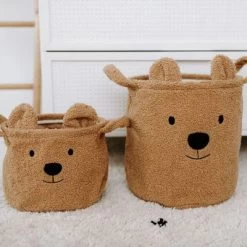Childhome Lot De 3 Paniers Teddy Beige 11 Childhome Lot De 3 Paniers Teddy Beige -Djeco Magasin lot de 3 paniers teddy beige 5